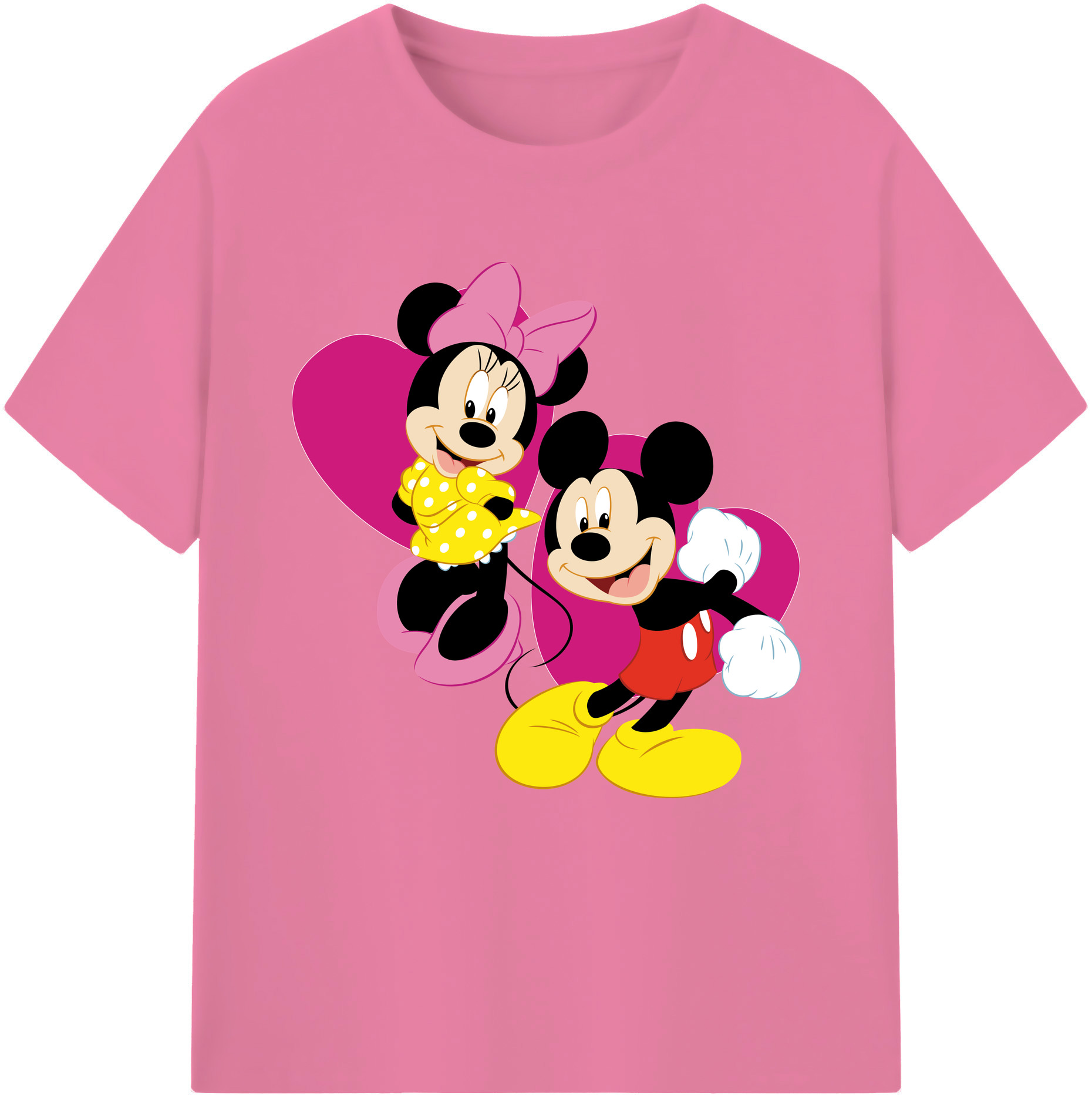 （画像用） ミッキーマウス Mickey Mouse 綿100％半袖Tシャツ（フロントプリント）